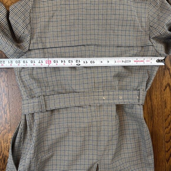 Topman Checkered Trench Coat Jacket Sz S Double Breasted Plaid Houndstooth $250 - Picture 12 of 12